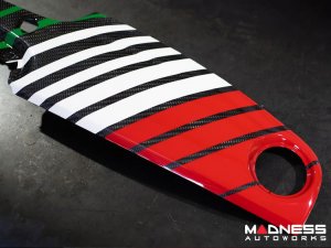 FIAT 500 Custom Dashboard - Carbon Fiber - Italian Racing Stripe